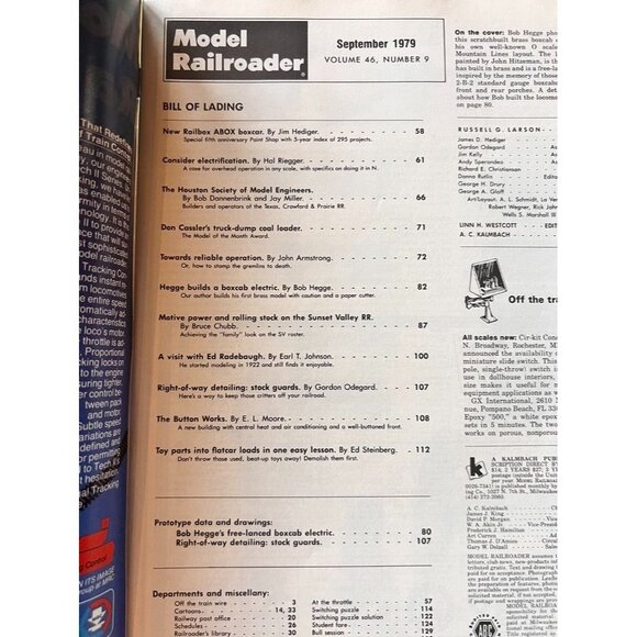 Vintage Model Railroader Magazines Lot of 6 Issues APR JUL AUG SEP OCT DEC 1979 - Picture 11 of 13